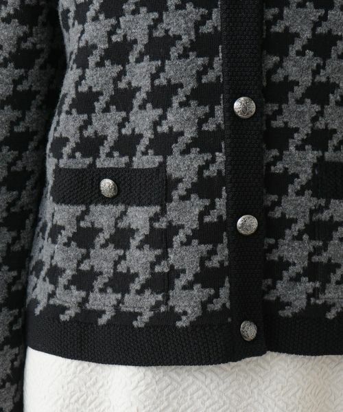 Leilian PLUS HOUSE / レリアンプラスハウス カーディガン・ボレロ | 千鳥格子カーディガン | 詳細11