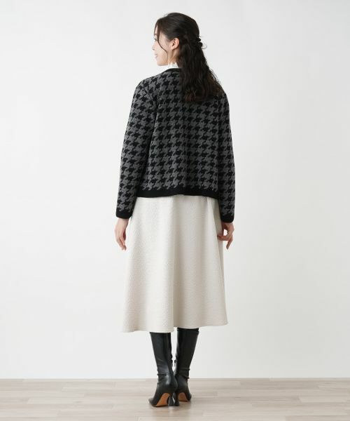 Leilian PLUS HOUSE / レリアンプラスハウス カーディガン・ボレロ | 千鳥格子カーディガン | 詳細3