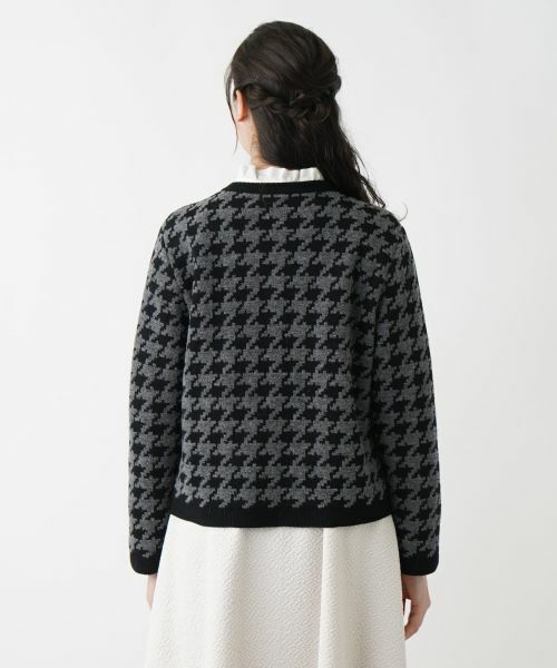 Leilian PLUS HOUSE / レリアンプラスハウス カーディガン・ボレロ | 千鳥格子カーディガン | 詳細6