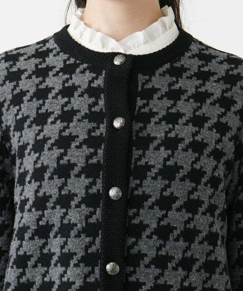 Leilian PLUS HOUSE / レリアンプラスハウス カーディガン・ボレロ | 千鳥格子カーディガン | 詳細7