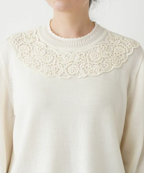 Leilian PLUS HOUSE / レリアンプラスハウス ニット・セーター | レースハイネックニット | 詳細10