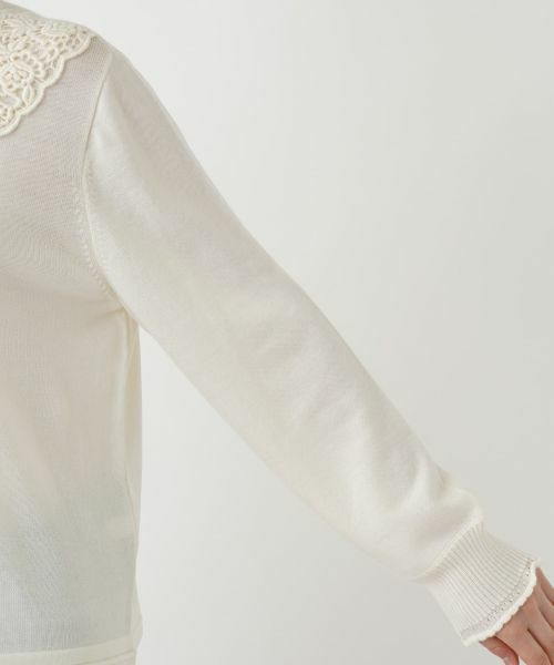 Leilian PLUS HOUSE / レリアンプラスハウス ニット・セーター | レースハイネックニット | 詳細12