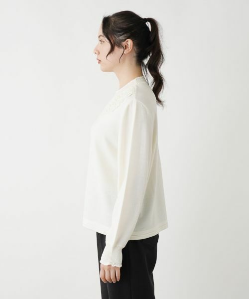 Leilian PLUS HOUSE / レリアンプラスハウス ニット・セーター | レースハイネックニット | 詳細8