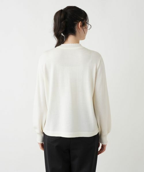 Leilian PLUS HOUSE / レリアンプラスハウス ニット・セーター | レースハイネックニット | 詳細9