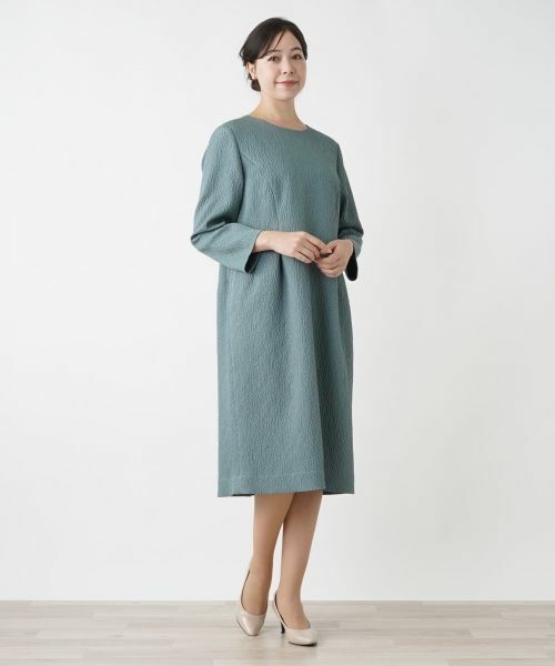 Leilian PLUS HOUSE / レリアンプラスハウス ドレス | クルーネックワンピース【Leilian WHITE LABEL】 | 詳細1