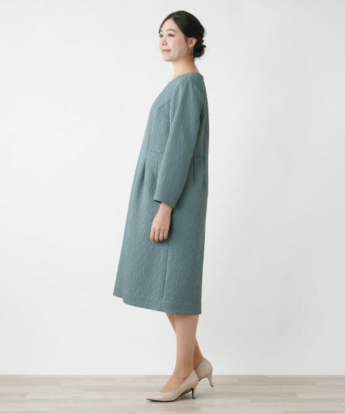 Leilian PLUS HOUSE / レリアンプラスハウス ドレス | クルーネックワンピース【Leilian WHITE LABEL】 | 詳細2