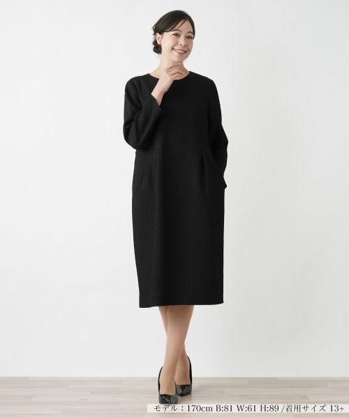 Leilian PLUS HOUSE / レリアンプラスハウス ドレス | クルーネックワンピース【Leilian WHITE LABEL】 | 詳細4