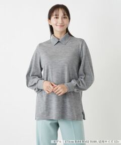 Leilian PLUS HOUSE / レリアンプラスハウス ニット・セーター | ギャザースリーブニット【BOURGE】