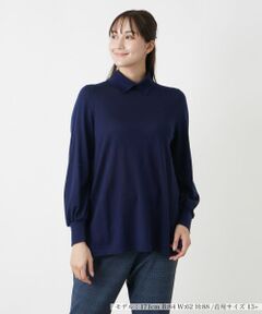 Leilian PLUS HOUSE / レリアンプラスハウス ニット・セーター | ギャザースリーブニット【BOURGE】