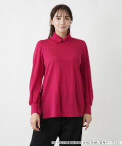 Leilian PLUS HOUSE / レリアンプラスハウス ニット・セーター | ギャザースリーブニット【BOURGE】