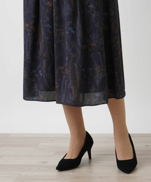 Leilian PLUS HOUSE / レリアンプラスハウス ミニ・ひざ丈スカート | ボタニカル柄スカート | 詳細10