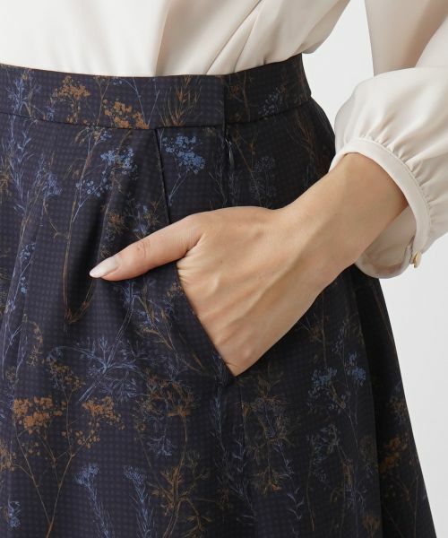 Leilian PLUS HOUSE / レリアンプラスハウス ミニ・ひざ丈スカート | ボタニカル柄スカート | 詳細8