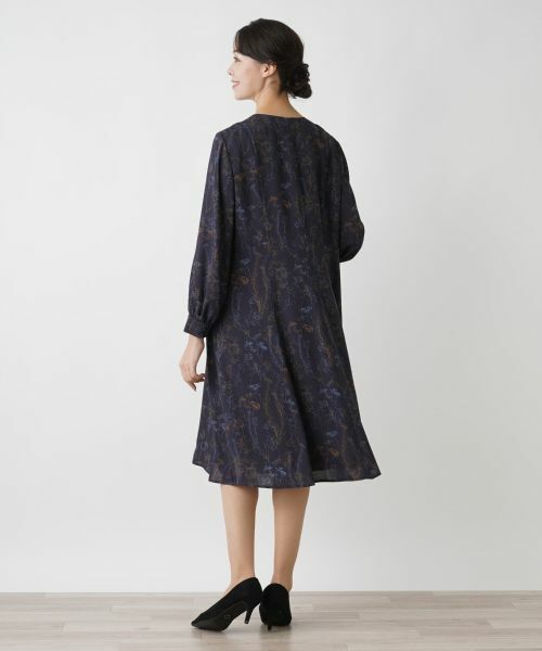 Leilian PLUS HOUSE / レリアンプラスハウス ドレス | Vネックフレアワンピース | 詳細3