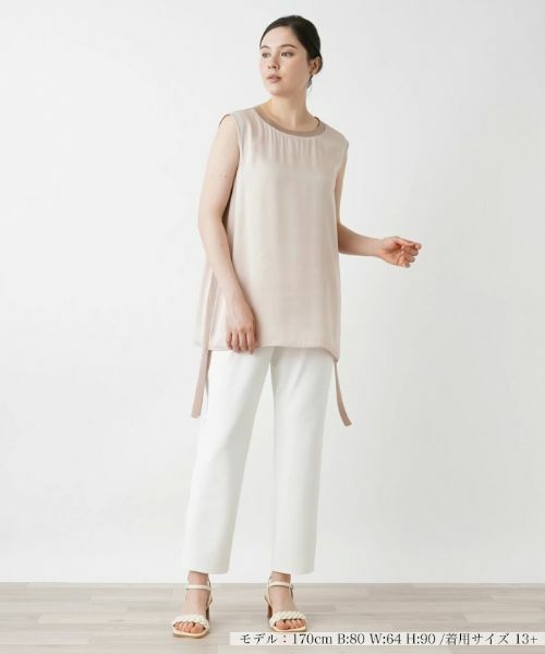 Leilian PLUS HOUSE / レリアンプラスハウス カットソー | サイドシャーリングカットソー | 詳細1