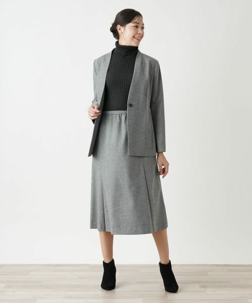 Leilian PLUS HOUSE / レリアンプラスハウス ミニ・ひざ丈スカート | ミモレ丈フレアスカート【プラス企画】 | 詳細1