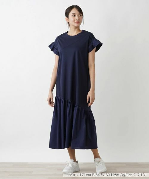 Leilian PLUS HOUSE / レリアンプラスハウス ドレス | 異素材ワンピース | 詳細1