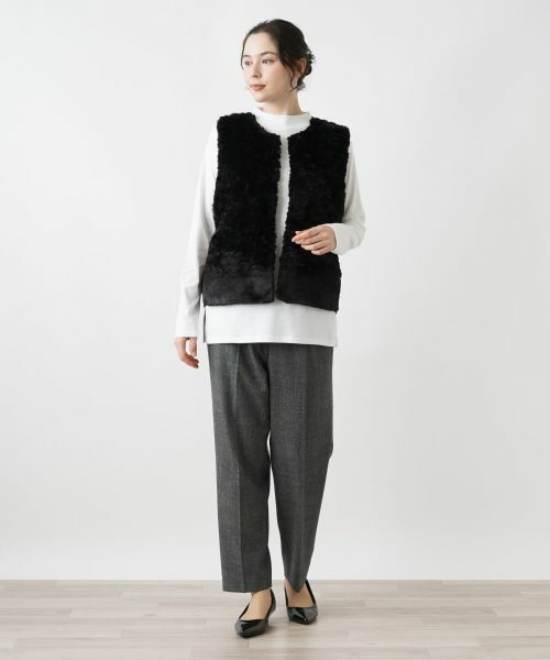 Leilian PLUS HOUSE / レリアンプラスハウス テーラードジャケット | モコモコショート丈ベスト | 詳細15