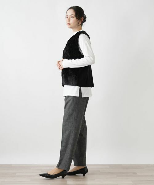 Leilian PLUS HOUSE / レリアンプラスハウス テーラードジャケット | モコモコショート丈ベスト | 詳細16