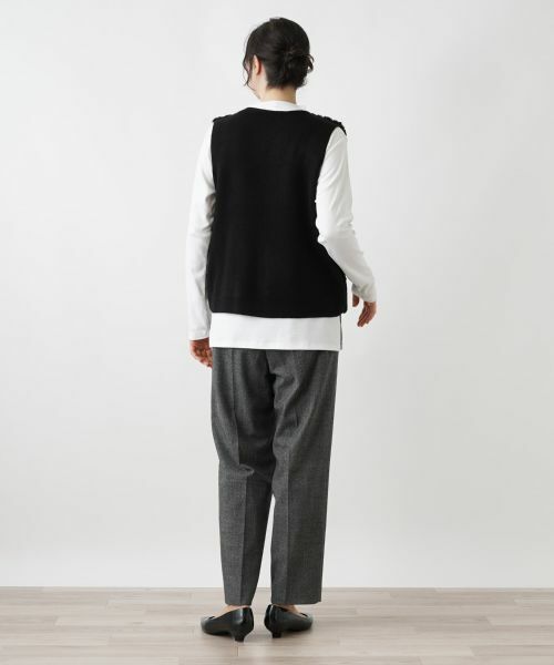 Leilian PLUS HOUSE / レリアンプラスハウス テーラードジャケット | モコモコショート丈ベスト | 詳細17