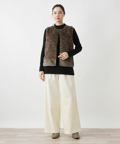 Leilian PLUS HOUSE / レリアンプラスハウス テーラードジャケット | モコモコショート丈ベスト | 詳細18