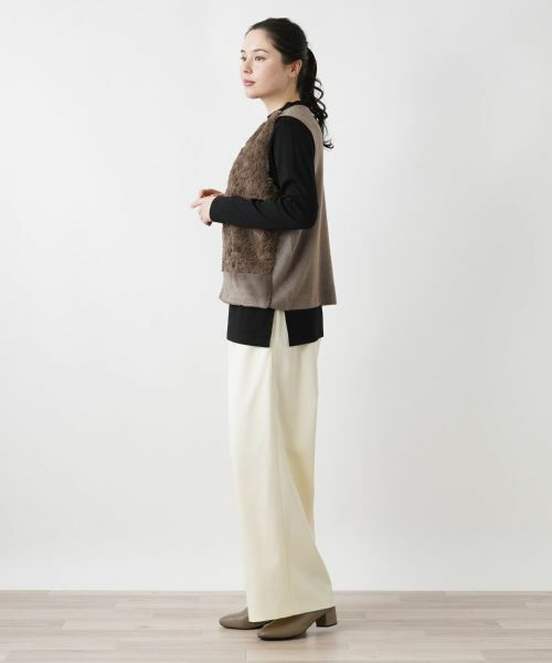 Leilian PLUS HOUSE / レリアンプラスハウス テーラードジャケット | モコモコショート丈ベスト | 詳細19