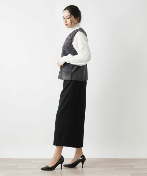 Leilian PLUS HOUSE / レリアンプラスハウス テーラードジャケット | モコモコショート丈ベスト | 詳細2