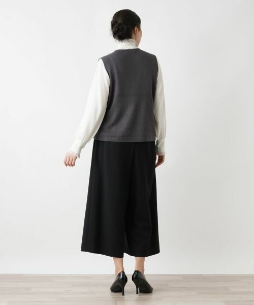 Leilian PLUS HOUSE / レリアンプラスハウス テーラードジャケット | モコモコショート丈ベスト | 詳細3