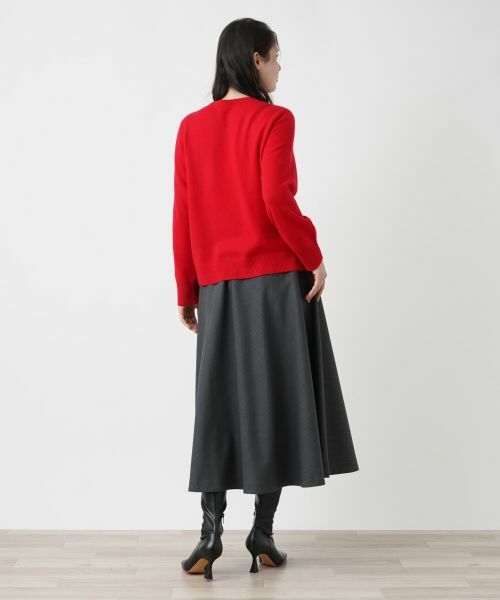 Leilian PLUS HOUSE / レリアンプラスハウス ミニ・ひざ丈スカート | ストライプラップスカート | 詳細3