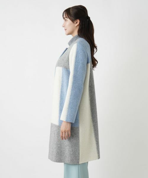 Leilian PLUS HOUSE / レリアンプラスハウス その他アウター | カラーブロックニットコート【BOURGE】 | 詳細10