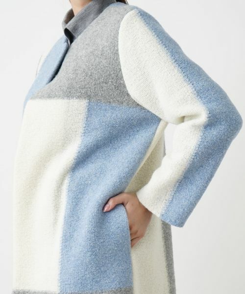 Leilian PLUS HOUSE / レリアンプラスハウス その他アウター | カラーブロックニットコート【BOURGE】 | 詳細15