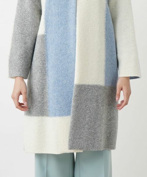 Leilian PLUS HOUSE / レリアンプラスハウス その他アウター | カラーブロックニットコート【BOURGE】 | 詳細16