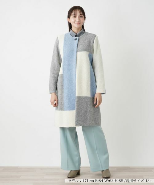 Leilian PLUS HOUSE / レリアンプラスハウス その他アウター | カラーブロックニットコート【BOURGE】 | 詳細6