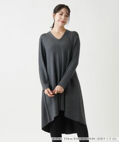 Leilian PLUS HOUSE / レリアンプラスハウス ニット・セーター | ロングニットプルオーバー【BOURGE】