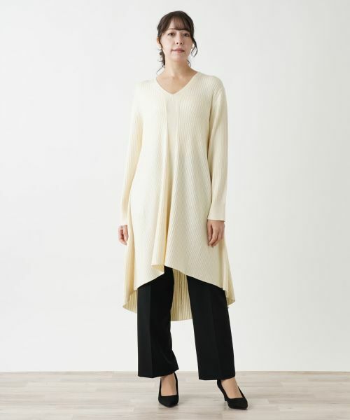Leilian PLUS HOUSE / レリアンプラスハウス ニット・セーター | ロングニットプルオーバー【BOURGE】 | 詳細1