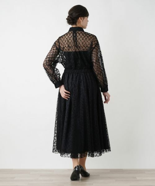 Leilian PLUS HOUSE / レリアンプラスハウス シャツ・ブラウス | チュールブラウス【Leilian WHITE LABEL】【BOURGE】 | 詳細3