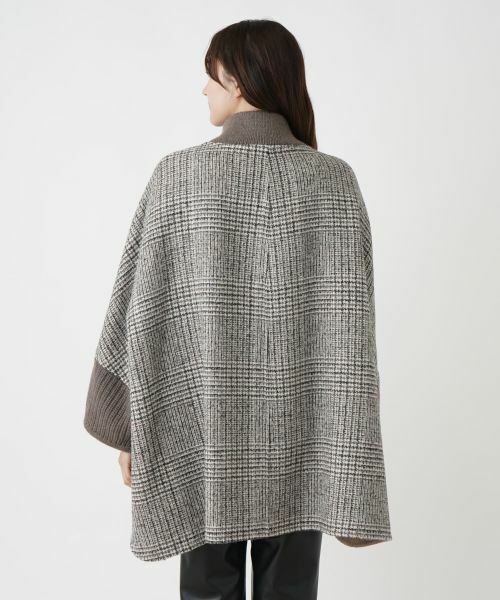 Leilian PLUS HOUSE / レリアンプラスハウス その他アウター | チェック切替スタンドカラーコート【MANZONI24】 | 詳細6