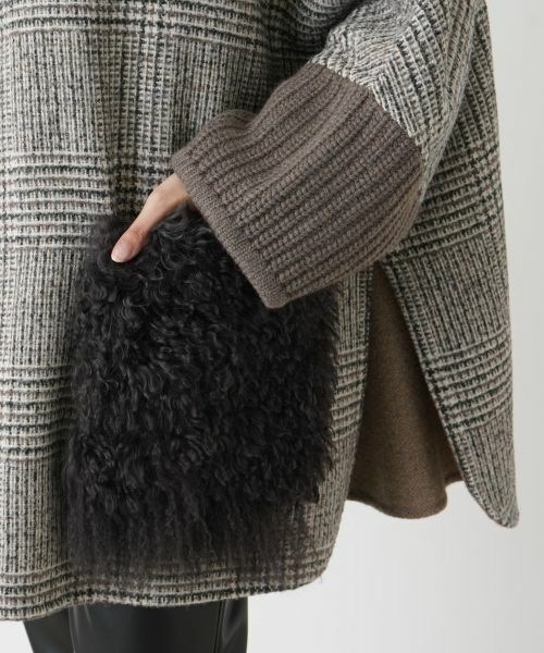 Leilian PLUS HOUSE / レリアンプラスハウス その他アウター | チェック切替スタンドカラーコート【MANZONI24】 | 詳細9