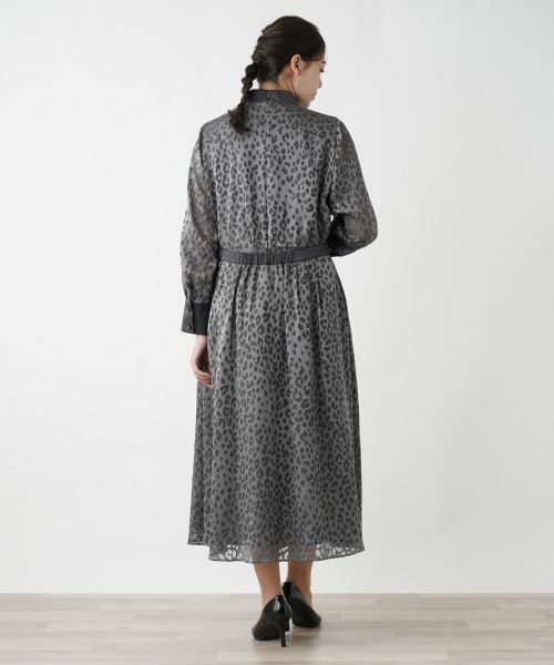 Leilian PLUS HOUSE / レリアンプラスハウス ミニ・ひざ丈スカート | レオパード柄フレアスカート【BOURGE】 | 詳細3