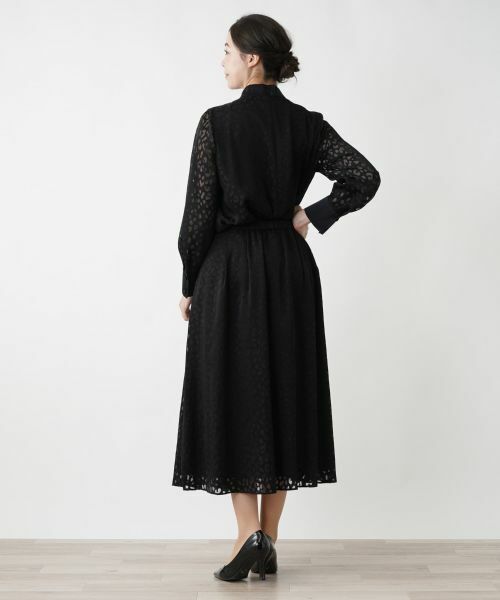 Leilian PLUS HOUSE / レリアンプラスハウス ミニ・ひざ丈スカート | レオパード柄フレアスカート【BOURGE】 | 詳細6