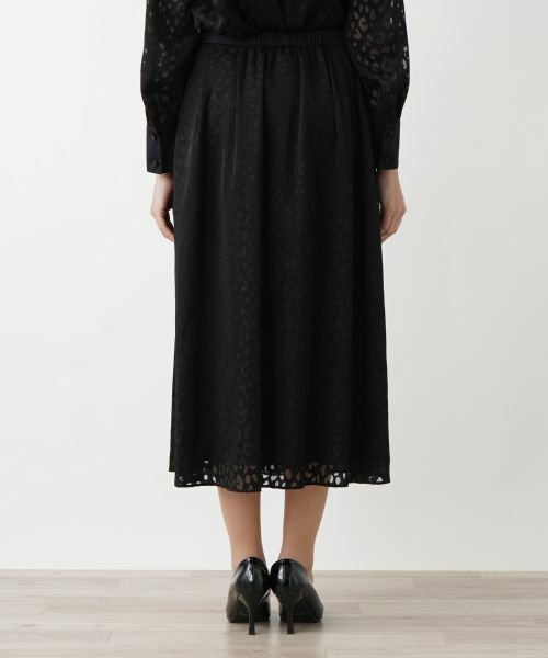 Leilian PLUS HOUSE / レリアンプラスハウス ミニ・ひざ丈スカート | レオパード柄フレアスカート【BOURGE】 | 詳細9