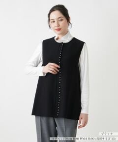 Leilian PLUS HOUSE / レリアンプラスハウス テーラードジャケット | 比翼ニットベスト【プラス企画】