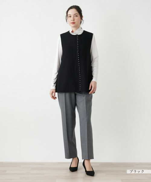 Leilian PLUS HOUSE / レリアンプラスハウス テーラードジャケット | 比翼ニットベスト【プラス企画】 | 詳細1