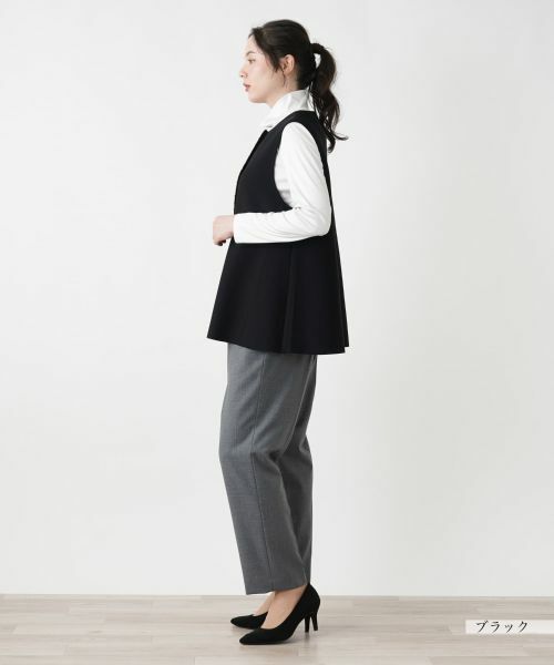 Leilian PLUS HOUSE / レリアンプラスハウス テーラードジャケット | 比翼ニットベスト【プラス企画】 | 詳細2