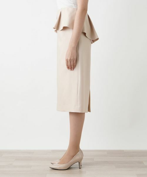 Leilian PLUS HOUSE / レリアンプラスハウス ミニ・ひざ丈スカート | ウエストフリルタイトスカート【BOURGE】 | 詳細9