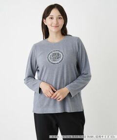 Leilian PLUS HOUSE / レリアンプラスハウス カットソー | 刺繍クルーネックカットソー【プラス企画】