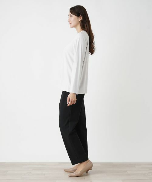 Leilian PLUS HOUSE / レリアンプラスハウス カットソー | 刺繍クルーネックカットソー【プラス企画】 | 詳細10