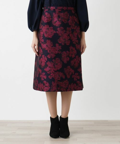Leilian PLUS HOUSE / レリアンプラスハウス ミニ・ひざ丈スカート | Aラインジャカードスカート | 詳細4
