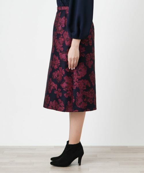 Leilian PLUS HOUSE / レリアンプラスハウス ミニ・ひざ丈スカート | Aラインジャカードスカート | 詳細5