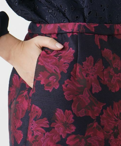 Leilian PLUS HOUSE / レリアンプラスハウス ミニ・ひざ丈スカート | Aラインジャカードスカート | 詳細8