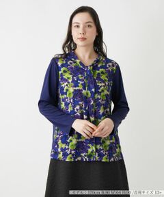 Leilian PLUS HOUSE / レリアンプラスハウス シャツ・ブラウス | フラワー柄ボウタイブラウス